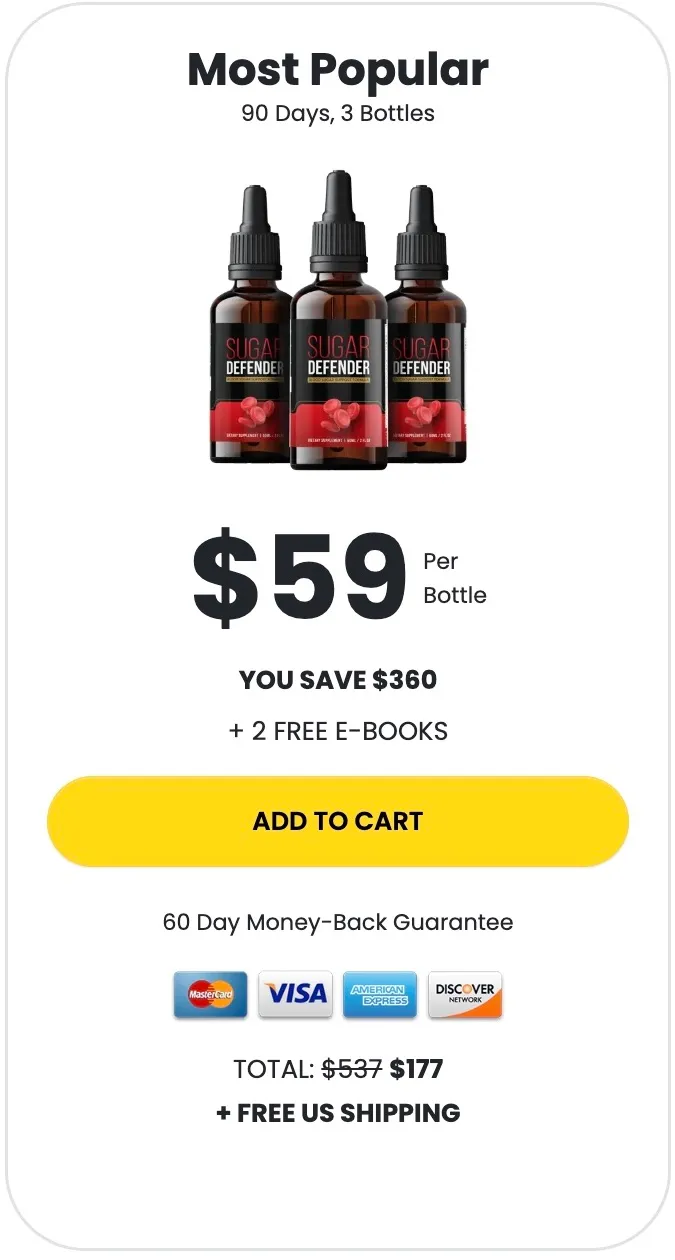 Sugar Defender 3 bottle price
